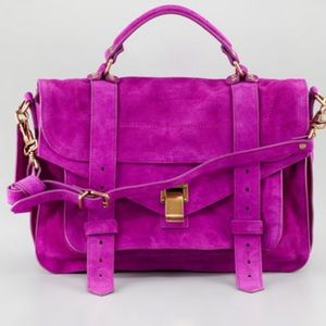 PS1 Medium Suede Satchel Bag, Orchid